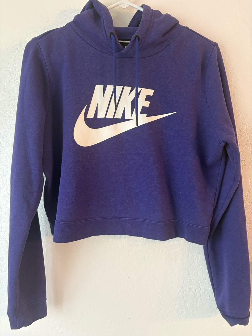 Nike Women's Deep Purple Cropped Logo Hoodie